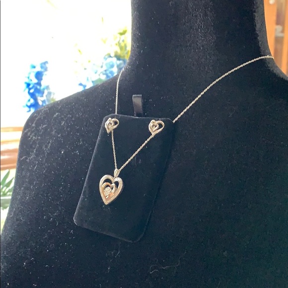 COPY - Diamond silver 925 and rose gold 10k heart… - Picture 8 of 12